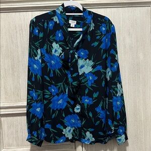 EUC J. Crew Factory Tie Neck Top Size 3X
